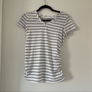 Isabel Maternity Short Sleeve Ruched Tee